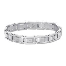 Men's Diamond Bracelet 1/20 ct tw Round-cut Stainless Steel