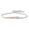 Thumbnail Image 0 of Diamond Bolo Bracelet 1/20 ct tw Sterling Silver/10K Rose Gold 9.5"