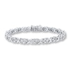 Thumbnail Image 0 of Diamond Bracelet 3 ct tw Round-cut 10K White Gold 7"