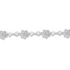Thumbnail Image 0 of Diamond Paw Print Anklet 1/10 ct tw Round-cut Sterling Silver 9"