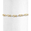 Thumbnail Image 2 of Baguette & Round-Cut Diamond Infinity Bracelet 1 ct tw 10K Yellow Gold 7.5"