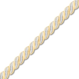 Diamond Bracelet 3/4 ct tw Round-cut 10K Yellow Gold 7.25"