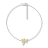 Thumbnail Image 1 of Dragonfly Anklet with Diamonds Sterling Silver & 10K Yellow Gold 10"