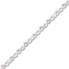 Thumbnail Image 0 of Diamond Infinity Bracelet 1/10 ct tw Sterling Silver & 10K Rose Gold 7.25"