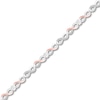 Thumbnail Image 1 of Diamond Infinity Bracelet 1/10 ct tw Sterling Silver & 10K Rose Gold 7.25"