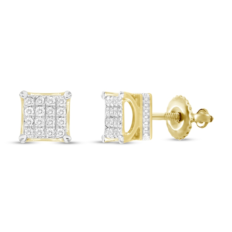 Men's Diamond Earrings 1/2 ct tw 10K Yellow Gold
