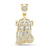 Thumbnail Image 3 of Men’s Diamond Jesus Pendant 1/2 ct tw 10K Yellow Gold