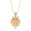 Thumbnail Image 3 of Men’s Diamond Lion Head Pendant 1 ct tw 14 Yellow Gold-Plated