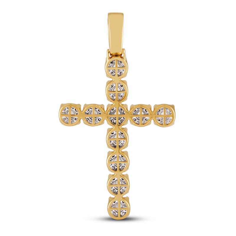 Men’s Diamond Cross Pendant 2-1/2 ct tw 10K Yellow Gold