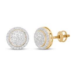 Men's Diamond Earrings 1/4 ct tw 10K Yellow Gold