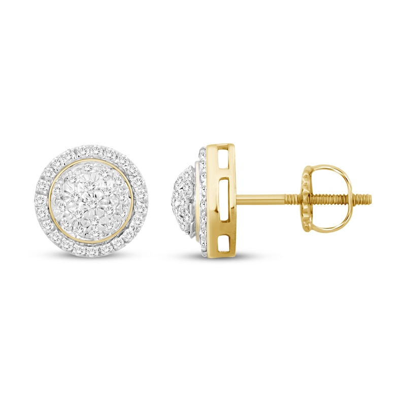 Men's Diamond Earrings 1/4 ct tw 10K Yellow Gold