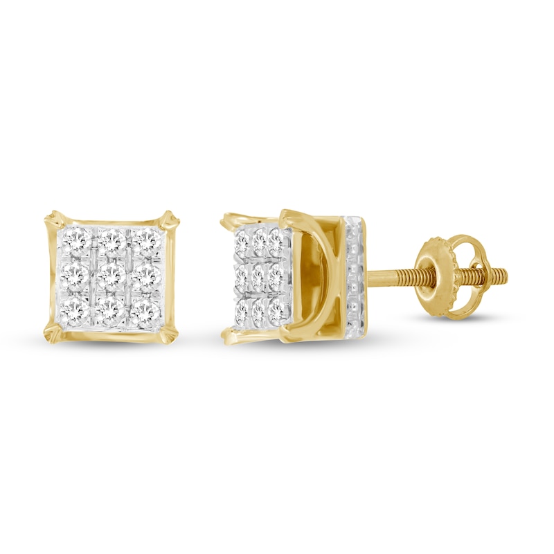 Men's Diamond Earrings 1/4 ct tw 10K Yellow Gold