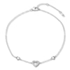 Thumbnail Image 0 of Diamond Heart Anklet 1/15 ct tw Round-cut Sterling Silver