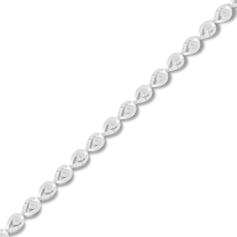 Main Image 1 of Diamond Bracelet 1/10 ct tw Sterling Silver 7.25"