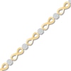 Thumbnail Image 1 of Diamond Infinity Bracelet 1/2 ct tw 10K Yellow Gold 7.25"
