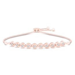 Diamond Bolo Bracelet 1/2 ct tw 10K Rose Gold 9.5"