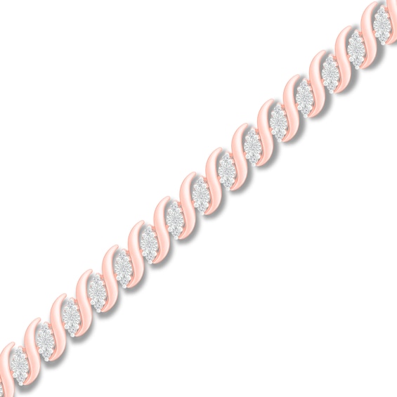 Diamond Bracelet 5/8 ct tw 10K Rose Gold 7.25"