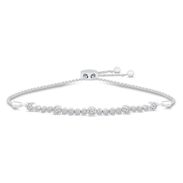 Diamond Bolo Bracelet 1 ct tw 10K White Gold 9.5"