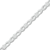 Thumbnail Image 1 of Diamond Bracelet 1/2 ct tw Round & Baguette 10K White Gold 7"