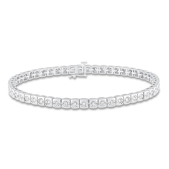 Diamond Fashion Bracelet 3/4 ct tw 10K White Gold 7.25"