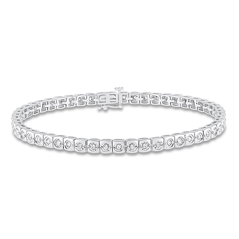 Main Image 1 of Diamond Fashion Bracelet 3/4 ct tw 10K White Gold 7.25"
