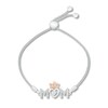 Thumbnail Image 0 of Diamond Accent 'Mom' Bolo Bracelet Sterling Silver & 10K Rose Gold 9.5"