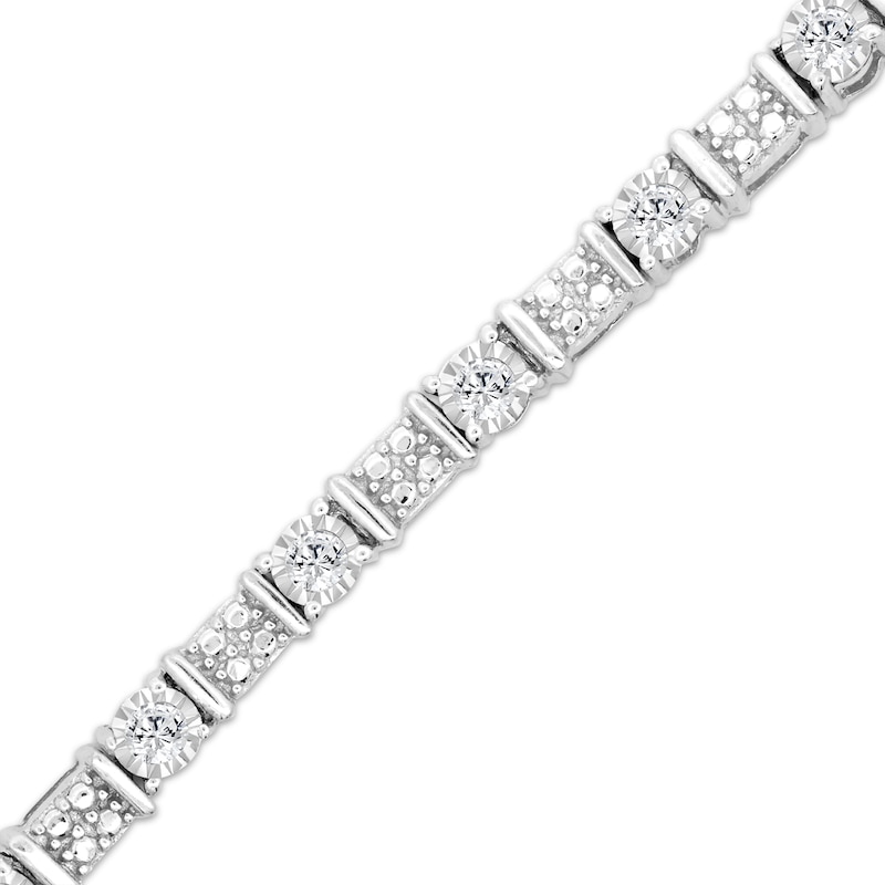 Main Image 2 of Diamond Fashion Bracelet 1/2 ct tw Round-cut Sterling Silver 7"