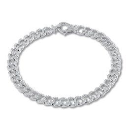 Diamond Bracelet 1 ct tw Round-cut Sterling Silver 7"
