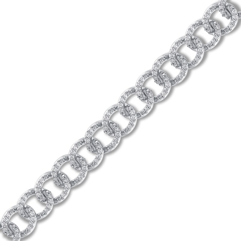 Main Image 2 of Diamond Bracelet 1 ct tw Round-cut Sterling Silver 7"