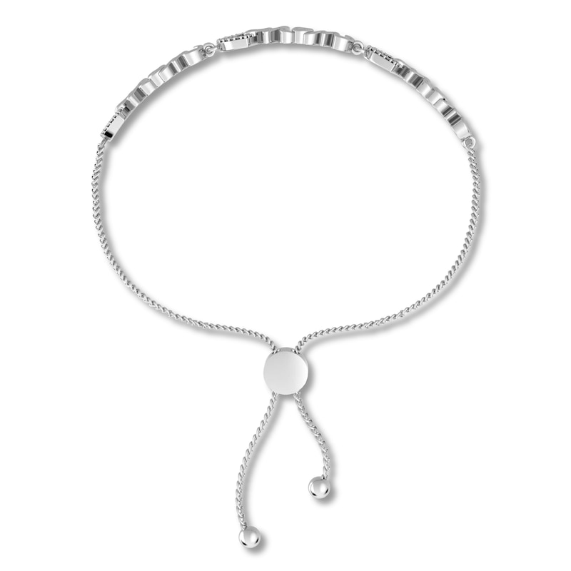Main Image 2 of Diamond Mom Bolo Bracelet Sterling Silver