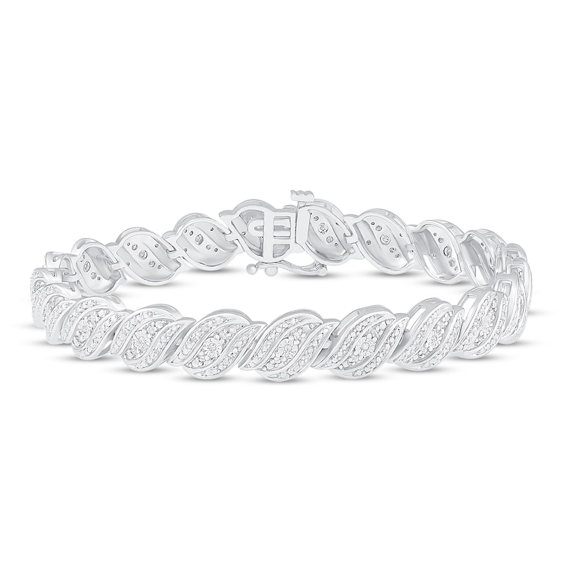 Main Image 1 of Diamond Fashion Bracelet 1/2 ct tw Sterling Silver 7"