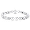 Thumbnail Image 0 of Encircled by Love Diamond Line Bracelet 1 ct tw Round-cut 10K White Gold 7.25"