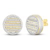 Thumbnail Image 0 of Men's Diamond Earrings 1 ct tw Round & Baguette 10K Yellow Gold