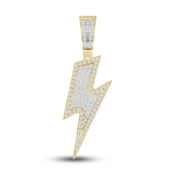 Men's Diamond Lightning Pendant 1/4 ct tw 10K Yellow Gold