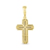 Thumbnail Image 3 of Men's Diamond Cross Pendant 1 ct tw Round & Baguette 10K Yellow Gold