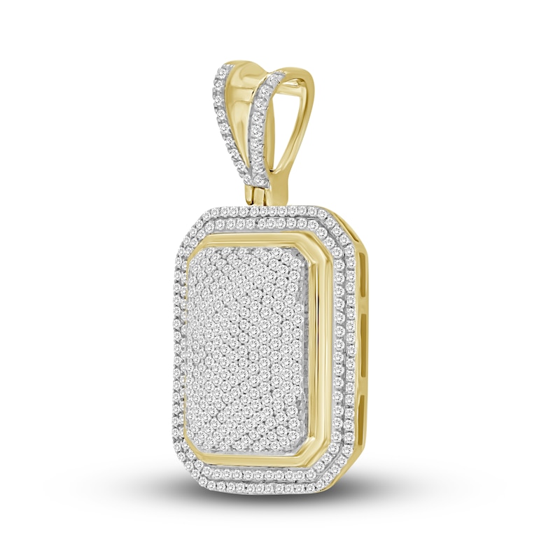 Men's Diamond Cushion-Shaped Pendant 1 ct tw 10K Yellow Gold