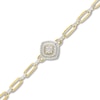 Thumbnail Image 1 of Diamond Paperclip Bracelet 1/3 ct tw Round-cut 10K Yellow Gold 7.25"