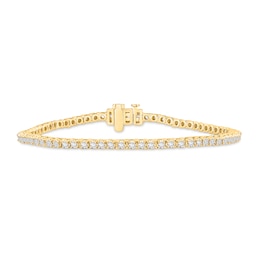 Diamond Tennis Bracelet 2 ct tw Round-cut 10K Yellow Gold 7"