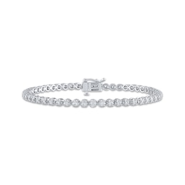 Diamond Tennis Bracelet 2 ct tw Round-Cut 10K White Gold 7"