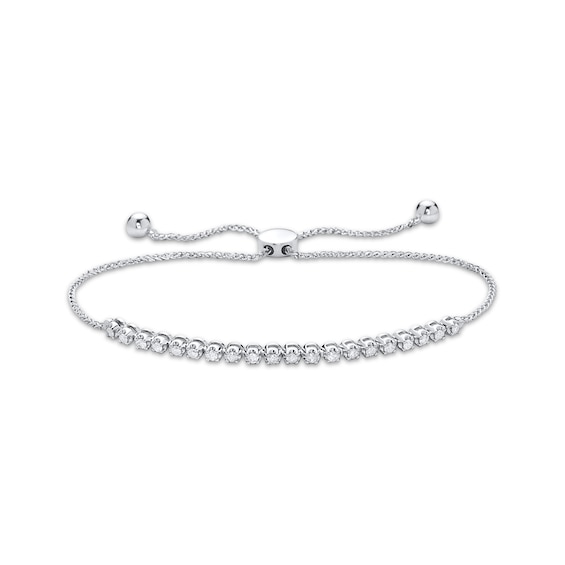 Diamond Bolo Bracelet 1/2 ct tw Sterling Silver