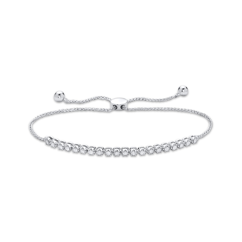 Main Image 1 of Diamond Bolo Bracelet 1/2 ct tw Sterling Silver