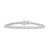 Thumbnail Image 1 of Diamond Tennis Bracelet 3 ct tw Round-cut 10K White Gold 7"