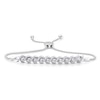 Thumbnail Image 1 of Diamond Bolo Bracelet 1/4 ct tw Round-cut Sterling Silver 9.5"