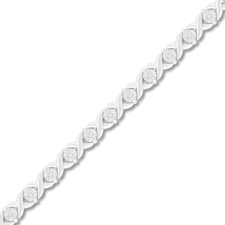 Diamond Tennis Bracelet 1/10 ct tw Round-cut Sterling Silver