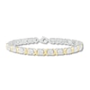 Thumbnail Image 0 of Diamond Tennis Bracelet 1/2 ct tw Round-cut Sterling Silver & 10K Yellow Gold 7.5"