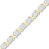 Thumbnail Image 1 of Diamond Tennis Bracelet 1/2 ct tw Round-cut Sterling Silver & 10K Yellow Gold 7.5"