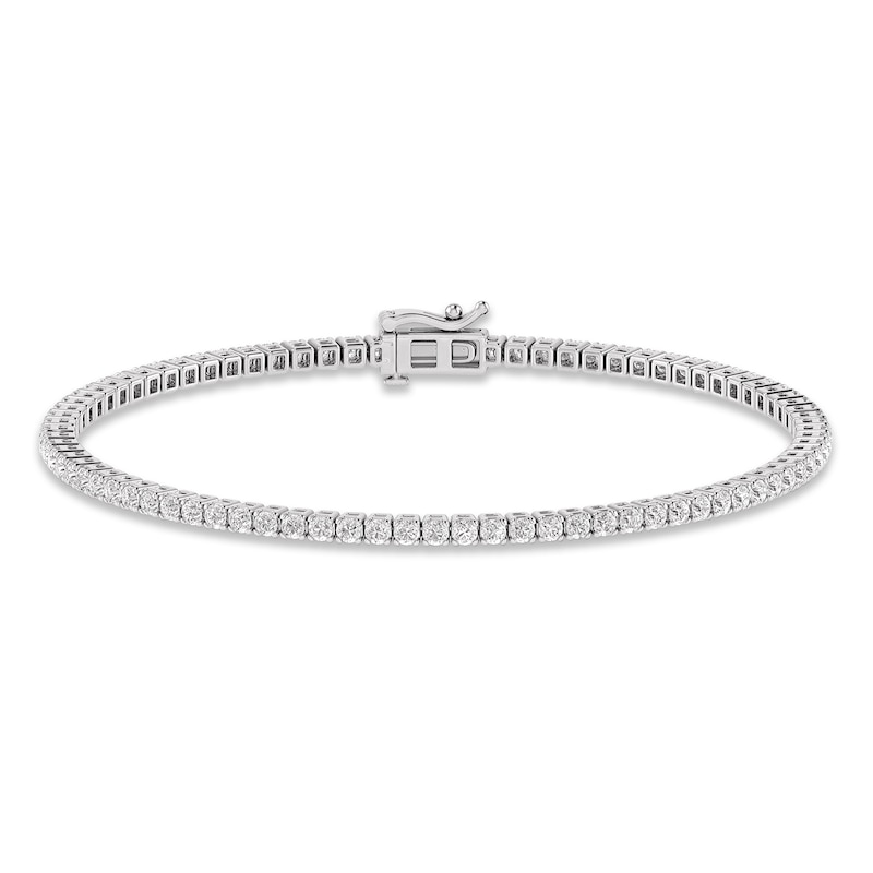 Main Image 1 of KAY Lab-Grown Diamonds Line Bracelet 2-1/2 ct tw 14K White Gold 7.25"