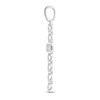 Men's Diamond Cross Pendant 7 ct tw Round-cut 10K White Gold