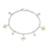 Thumbnail Image 1 of Diamond Star Bracelet 1/6 ct tw Round-Cut Sterling Silver & 10K Yellow Gold 7.5"