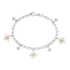 Thumbnail Image 0 of Diamond Star Bracelet 1/6 ct tw Round-Cut Sterling Silver & 10K Yellow Gold 7.5"